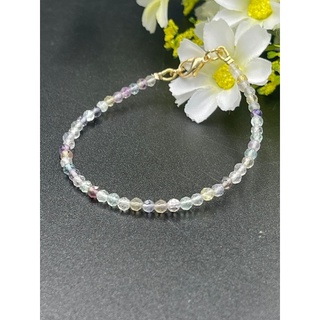 Fluorite 4mm bracelet สร้อยข้อมือฟลูออไรท์ 4mm