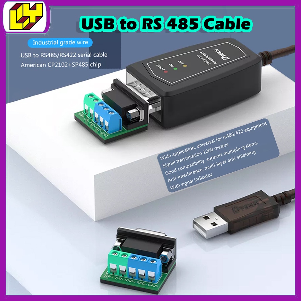 USB to RS485 สาย Serial สําหรับเครื่องการสื่อสาร RS422 Converter USB2.0 ถึง serial RS422/485 สาย 0.5