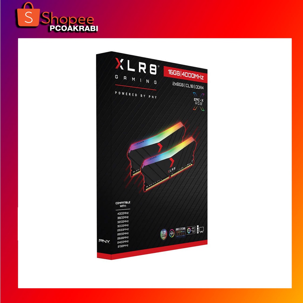 PNY XLR8 RGB 16GB Gaming RAM (8GBx2) DDR4 4000MHz
