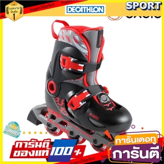 🚚💨พร้อมส่ง!! รองเท้าสเก็ตสำหรับเด็ก รุ่น Play 5 (สีแดง/ดำ) OXELO Roller Skates