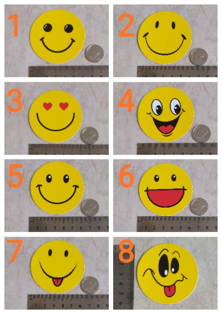 สติ๊กเกอร์อมยิ้ม 2.5" สีเหลือง สไมลี่ย์ Smilingly Smile Stickers
