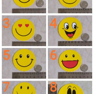 สติ๊กเกอร์อมยิ้ม 2.5" สีเหลือง สไมลี่ย์ Smilingly Smile Stickers