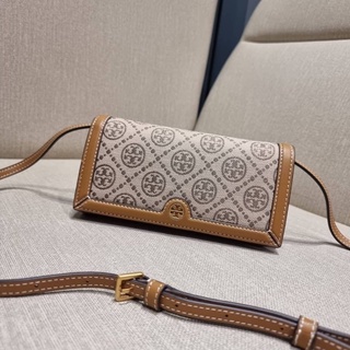 TORY BURCH T MONOGRAM JACQUARD CROSSBODY WALLET