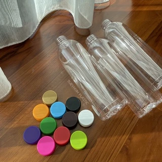 (แพ็ค 50 ขวด) ขวดพลาสติก PET ทรงกลมสำหรับบรรจุเครื่องดื่ม ขนาด ** 600 cc ** พร้อมฝา