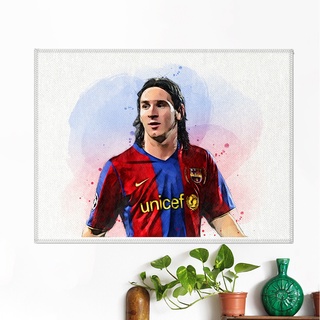 โปสเตอร์ ผ้าแคนวาส ลิโอเนล เมสซี่ (3) Lionel Messi ภาพวาด ศิลปะ นักบอล นักฟุตบอล