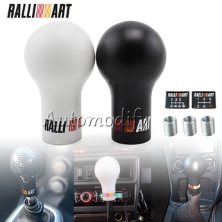 Ralliart ลูกบิดเกียร์ 5/6 ความเร็วอัตโนมัติสีดํา / สีขาวสําหรับรถยนต์ (Mt)