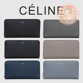 Shopee ราคาต่ำสุด 🔥ของแท้ 100% 🎁Celine Brand New Grain Leather Zip Wallet