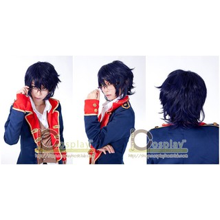 วิกผมสีน้ำเงินกรมสั้น มุนาคาตะ เคโปรเจกต์ Cosplay Munakata K Project Wig 35CM