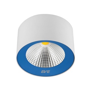 Therichbuyer EVE LIGHTING โคมไฟดาวน์ไลท์ติดลอย LED Daylight กลม รุ่น COB colorful-blue 30W ขนาด 8 นิ้ว สีน้ำเงิน