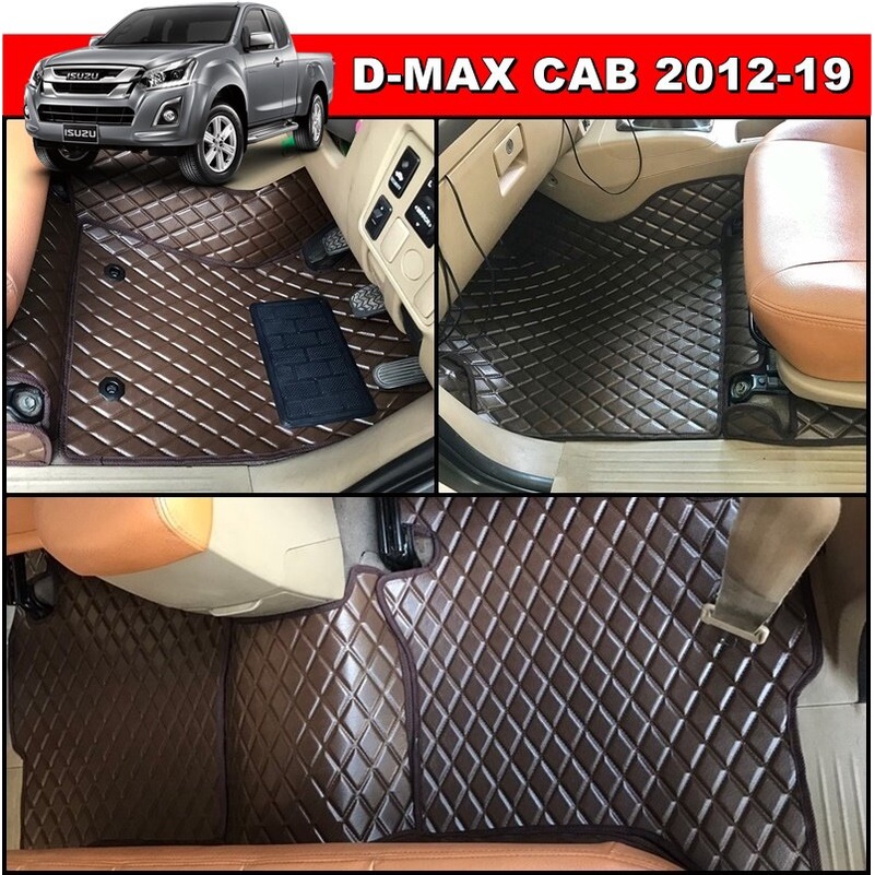 ยางปูพื้นรถยนต์ISUZU DMAX CAB 201219 พรมลายDIAMOND 10ชิ้น เต็มคัน car