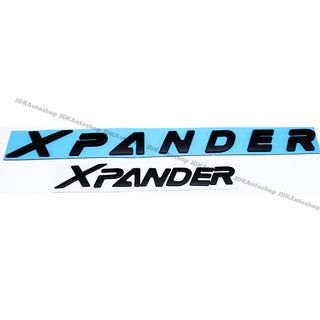 ป้ายโลโก้ XPANDER 2 ชิ้น สีดำด้าน ติดฝากระโปรงหน้า+ฝากระโปรงหลัง สำหรับ MITSUBISHI XPANDER