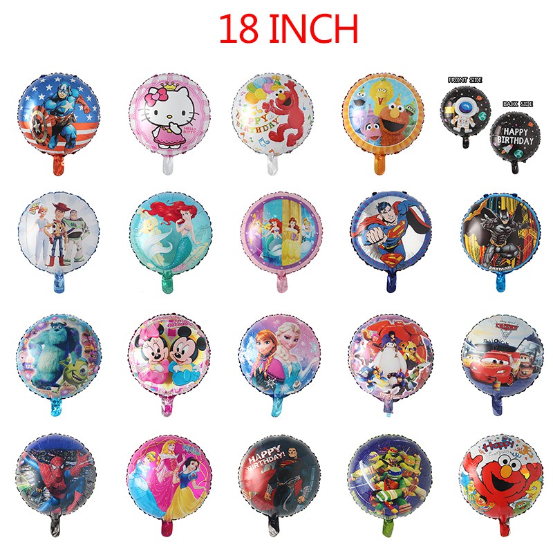 MINNIE FROZEN ลูกโป่งฟอยล์ฮีเลียมลายการ์ตูน 18 นิ้ว