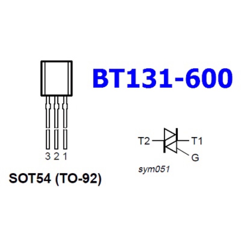 5pcs ทรานซิสเตอร์ BT131-600 TO-92 BT131 TO92 131-600 voltage regulator IC transistor ไตรแอค triac ราคา ถูกที่สุด ดีลบีเคเค แกลเลอรีภาพที่ 2