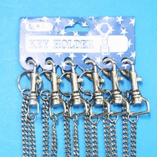 พวงกุญแจก้ามปูมีโซ่ no:042 (6 ชิ้น),  Hook keychains with shackles no:042 (6 pieces)