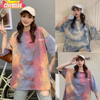 ⭐️Chemisegrace✨พร้อมส่ง✨ ใส่ซัมเมอร์  เสื้อมัดย้อม  oversize เสื้อผ้าฮิปฮอป 3614