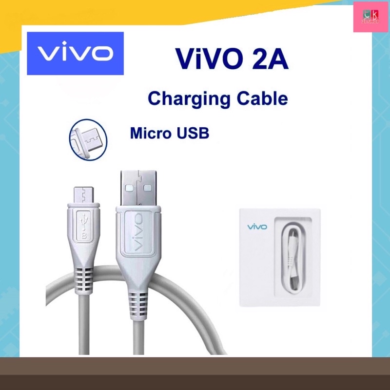 สายชาร์จ ชาร์จดี ชาร์จไว Vivo Micro Usb 2A.รุ่น Y53,Y55S,Y65,Y81,Y83,Y85,Y91,Y93,Y95,Y11,Y12,Y15,Y17,Y19,V5,V5S,V3