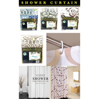 Shower Curtain ผ้าม่านห้องน้ำแบบแขวน เนื้อผ้ากันน้ำ