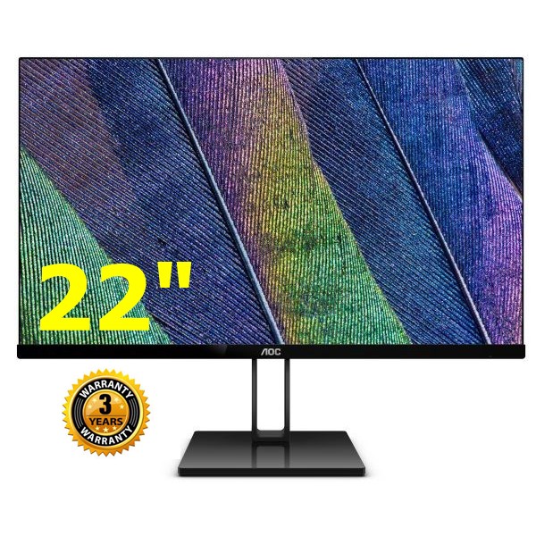 LED MONITOR (จอมอนิเตอร์) AOC 22V2Q 21.5" Full HD LED IPS รับประกัน 3 - Y