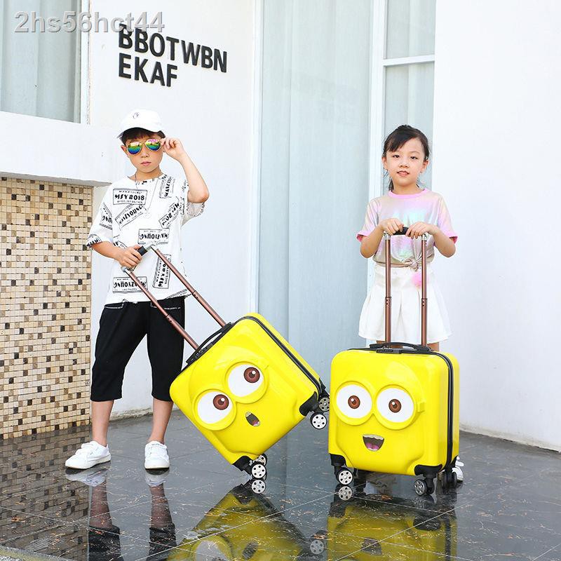 กระเป๋าเดินทางลายการ์ตูนกระเป๋าเดินทางล้อลากชายน้อยสีเหลือง, กระเป๋าเดินทางสำหรับเด็ก, กระเป๋าเดินทางการ์ตูนน่ารักขนาด