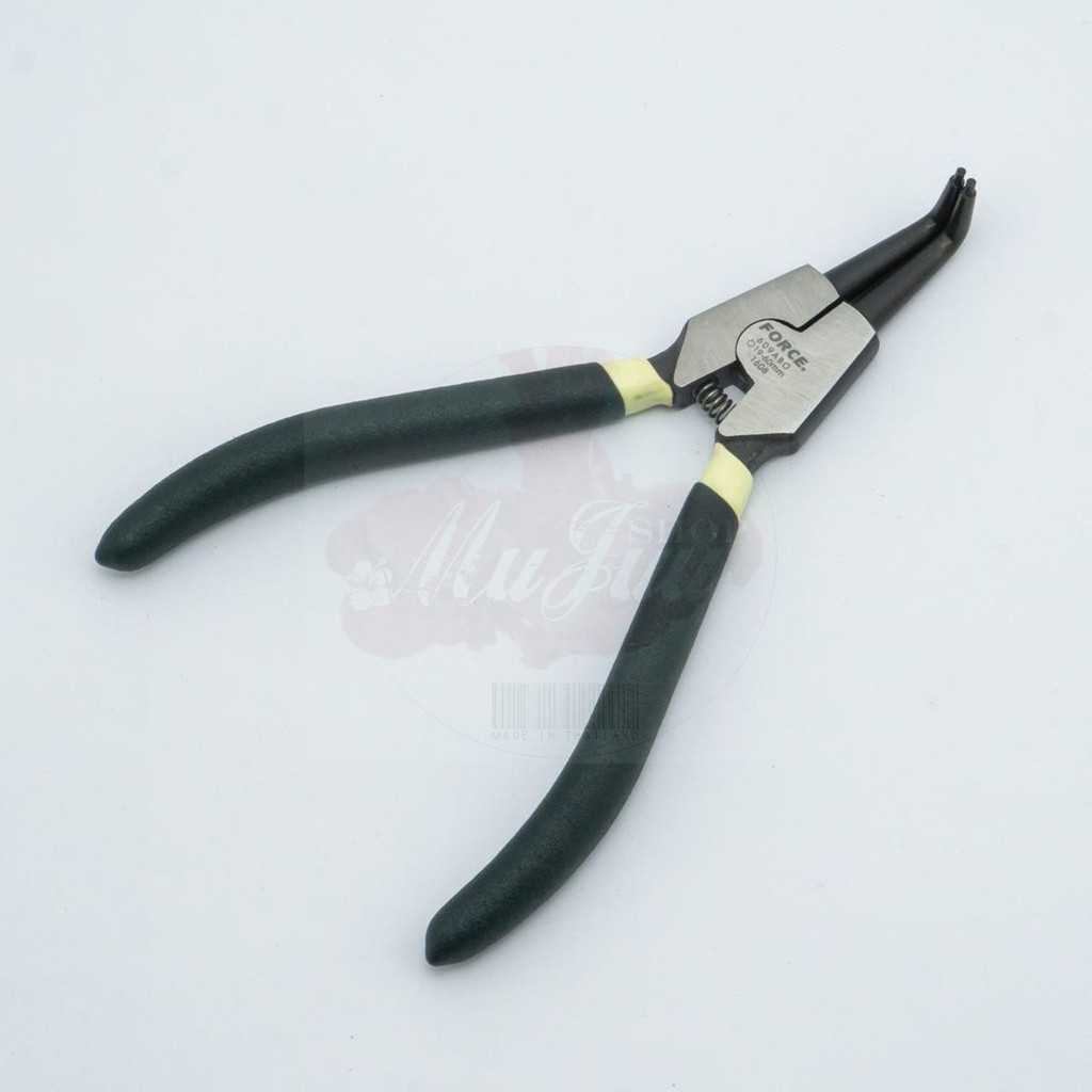 FORCE คีม คีมถ่างแหวน คีมถ่าง ปากงอ ปลายปากขนาด 1.8 mm 7 นิ้ว Model 609ABO