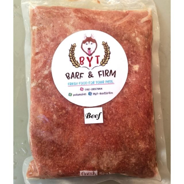 อาหาร บาร์ฟ สุนัขและแมว(barf)/เนื้อวัวขี้เลื่อย
