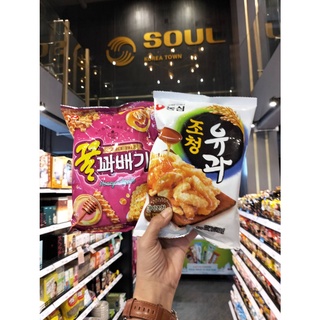 Nongshim Honey Twist Snack 농심 꿀꽈배기 ขนมอบกรอบรสน้ำผึ้งแอปเปิ้ล/nongshim cho chung u-gua rice snack 조청유과