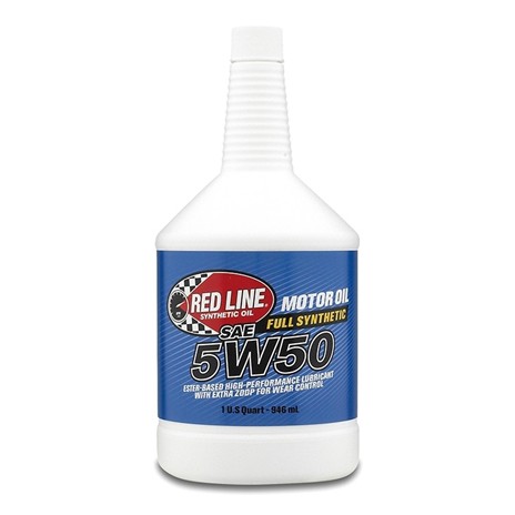 Red Line Motor Oil 5W50 ประสิทธิภาพสูง FULLY SYNTHETIC น้ํามันเครื่อง 1 US Quart 946mL