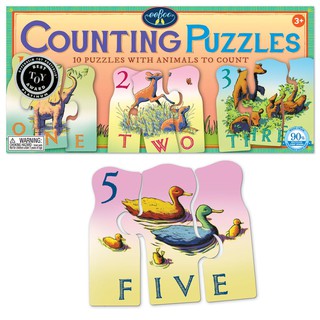 eeboo Animal Counting Puzzle Revised - จิ๊กซอว์สอนนับเลขรูปสัตว์