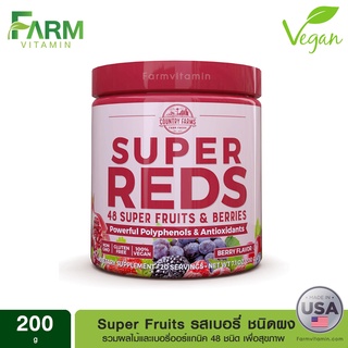 Country Farms Super Reds Powder, Berry Flavor, 7.1 oz (200 g)