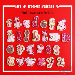 ☸ Pink Lowercase Letters Iron-on Patch ☸ 1Pc Diy Sew on Iron on Badges Patches