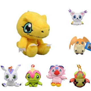 พวงกุญแจ จี้ตุ๊กตา Digimon Patamon Agumon Palmon Biyomon Gomamon ขนาด 9 ซม. ของเล่นสําหรับเด็ก