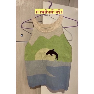 เสื้อไหมพรม ลายโลมา น่ารัก