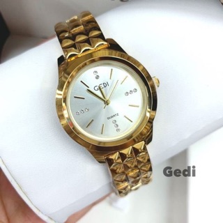 ⏰  GEDI ⏰ งานเกาหลี กันน้ำ100% - นาฬิกาสายเลส  - ขนาดหน้าปัด 30 mm - พร้อมกล่องแบรนด์