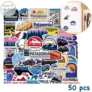 สติ๊กเกอร์ camping 202 แคมป์ปิ้ง 50ชิ้น เต้นท์ เดินป่า เดินทาง ป่า ตั้งแคม Sticker ป่า แคมปิ้ง แคมป์ ปิ้ง outdoor ตกปลา