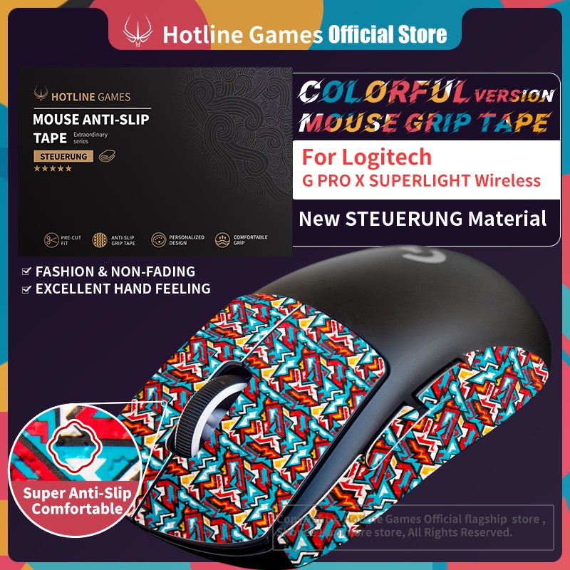 Hotline Games สีเทปกันลื่นสําหรับเมาส์เล่นเกม Logitech G PRO X Superlight Wireless เทปกันลื่น