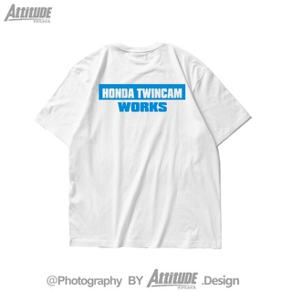 เสื้อยืดฤดูร้อน Attitude ATTITUDE Japan JDM Honda Fit Civic เสื้อยืดคอกลม แขนสั้น ผ้าฝ้าย สไตล์ญี่ปุ่นยืด.สบาย.รัก