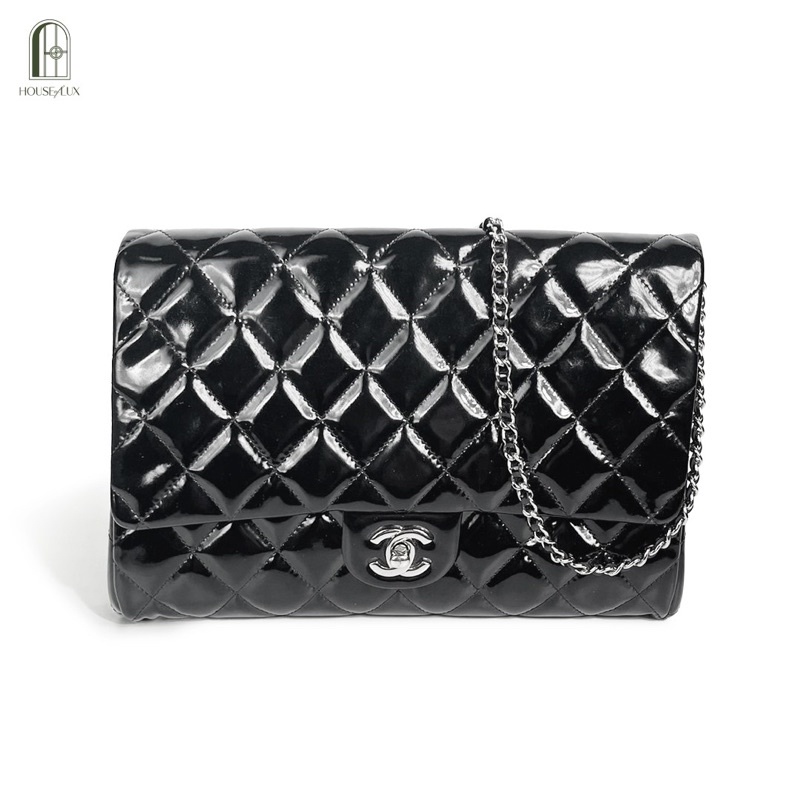 #BH220900641  Chanel / Clutch With Chain Patent SHW