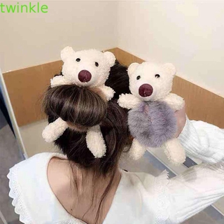 Twinkle1 ยางรัดผม รูปตุ๊กตาหมี น่ารัก แฟชั่น หลากสี สําหรับผู้หญิง