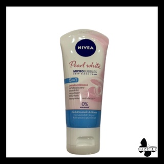 Nivea pearl white micro bubble deep clean foam นีเวียโฟมไวท์เพิร์ล (ชมพู) (50กรัม)สำหรับ ผิวหมองคล้ำ เริ่มมีริ้วรอย