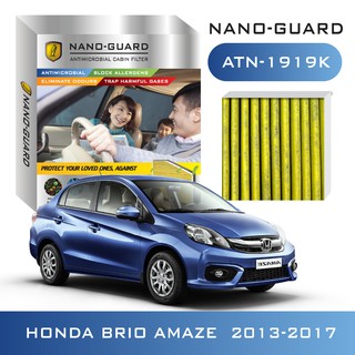 กรองแอร์ honda Brio Aamaze 2013-2017 รุ่นนาโน(ATN-1919K/ATN-0Q01K) กรองฝุ่น PM2.5