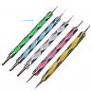 Farfi  5 Pcs Double Ends Dotting Marbleizing Painting Tool Nail Art Dot Manicure Polish DIY