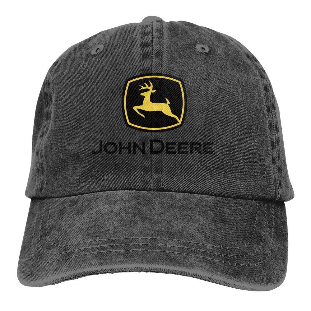 คลาสสิก GUIJING John Deere Trademark โลโก้ Core ล้างเบสบอลหมวก Distressed Denim ผ้าฝ้ายพ่อหมวกปรับ U