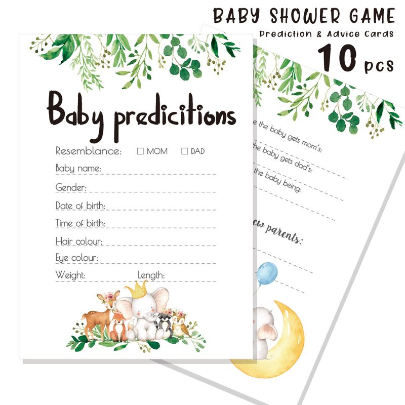 Queen 10 ชิ้น Baby Shower Prediction และ Advice การ์ด รูปที่ 3