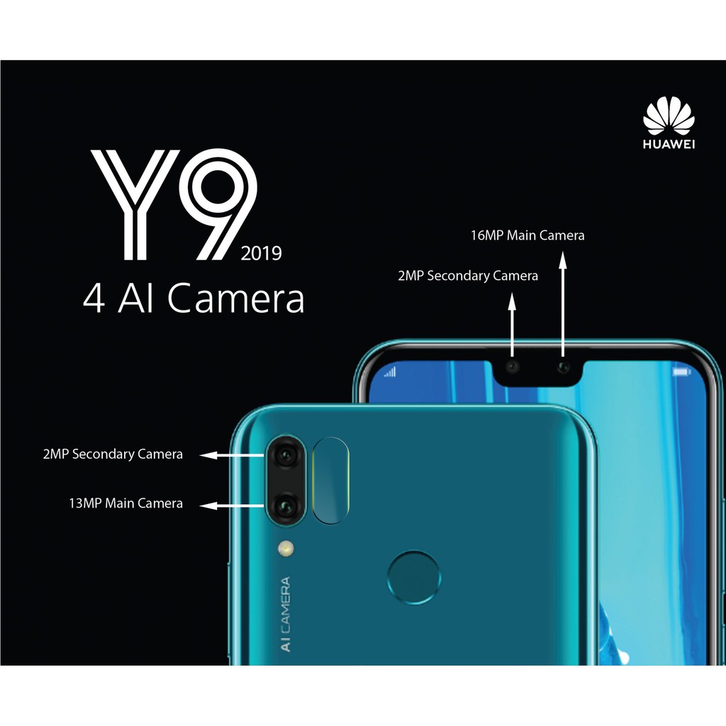 ฟิล์มกระจกนิรภัย กล้องหลัง หัวเว่ย วาย9 (2019)  Camera Protector Tempered Glass Screen For Huawei Y9