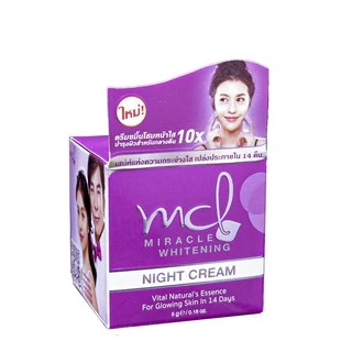 [ ครีม หมอจุฬา ] MCL Miracle Whitening Night Cream (เอมซีแอล มิราเคิ้ล ไวท์เทนนิ่ง ไนท์ครีม)