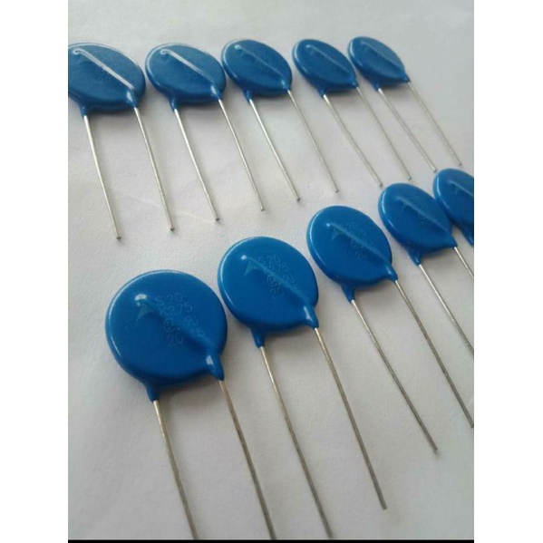 S20K275 วาริสเตอร์ป้องกันไฟเกิน275VAC(แพ็ค3ตัว)EPCOS Varistorเกรดอย่างดี ขนาดเส้นผ่าศูนย์กลาง20มิลสี