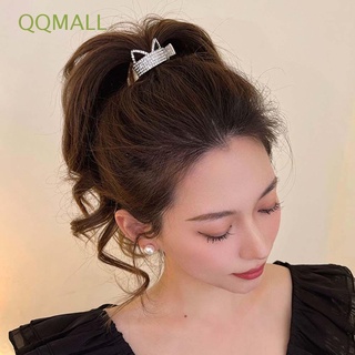 Qqmall กิ๊บติดผมหางม้า ทรงเรขาคณิต ประดับไข่มุก ขนาดเล็ก สไตล์วินเทจ สําหรับผู้หญิง