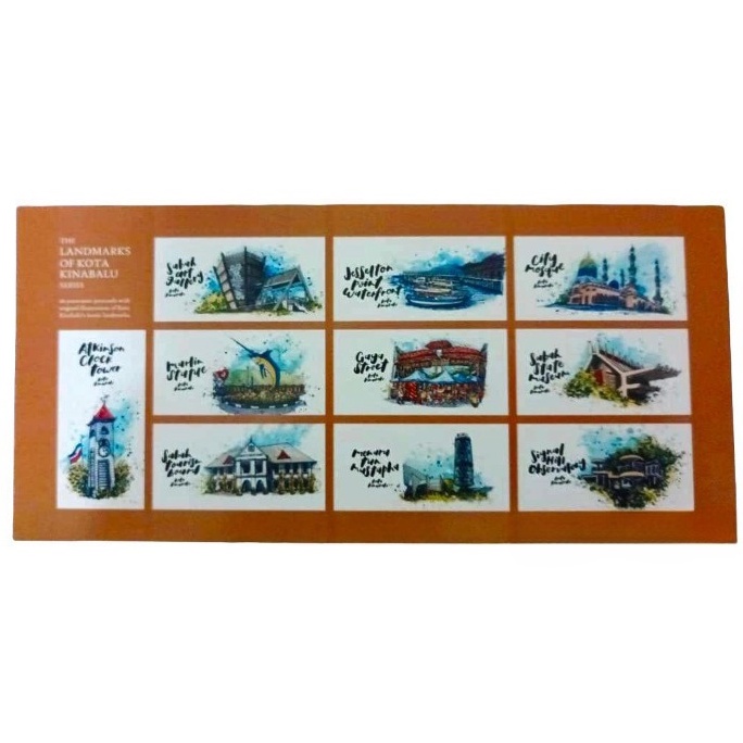 ชุดโปสการ์ด 10 ใบ: The Landmarks of Kota Kinabalu Series