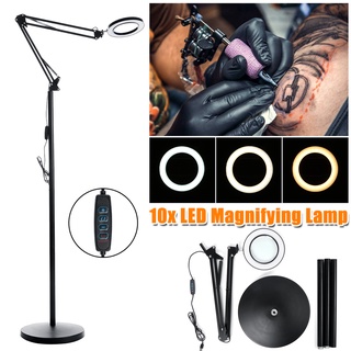 โคมไฟ LED 10 เท่า ป้องกันสายตา สีดํา ขาว สําหรับร้านเสริมสวย ร้านเสริมสวย