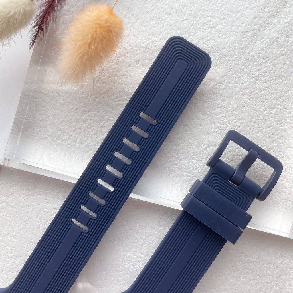 NEW รุ่นใหม่ สายยางเข็มขัดลายเส้น ใช้สำหรับ Smart Watch 7 ES 6 5 4 3 2 1 Size 38/40/41mm 42/44/45mm HW22PLUS X7 T500
